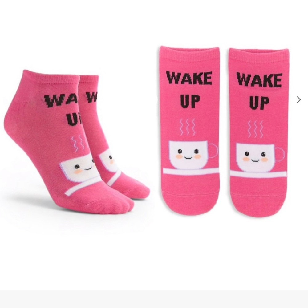 ❣️3/$15❣️ WAKE UP Ankle Socks - Picture 2 of 3